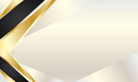 golden and black background overlap dimension on white space for text and message design. vector illustration.のイラスト素材