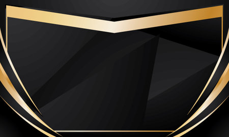 Black and gold abstract background, vector illustration. Graphic design element.のイラスト素材