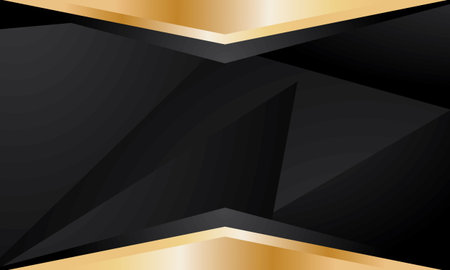 Abstract black and gold background. Vector illustration. Graphic concept for your designのイラスト素材