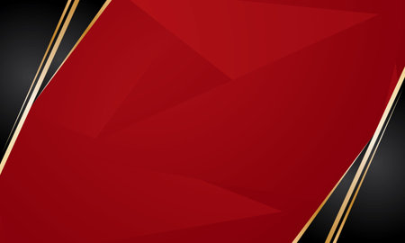 Luxury red and black background with golden lines. Vector illustrationのイラスト素材