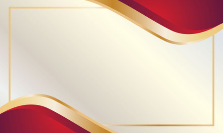 Red and gold background with copy space for text. Vector illustration.のイラスト素材