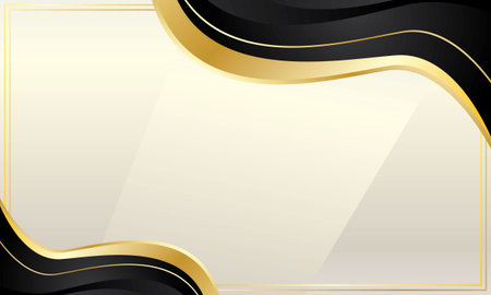 gold and black background with copy space for text, vector illustration.のイラスト素材