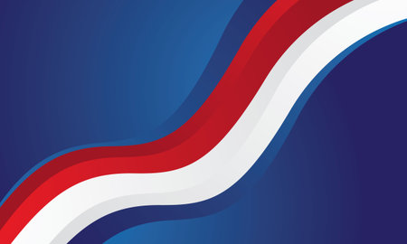 Indonesia flag in blue and red colors. Vector illustration.のイラスト素材