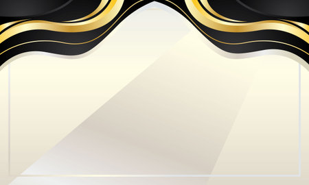 Elegant abstract background with black and gold elements. Vector illustration.のイラスト素材