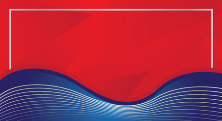 Red and blue abstract background with copy space. Vector illustration for your designのイラスト素材