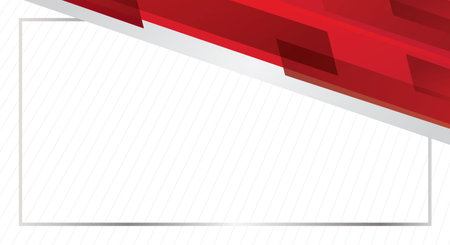 Red and white abstract corporate business background. Vector corporate design template.のイラスト素材