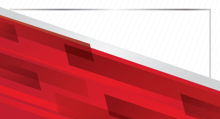 Abstract red and white background with copy space. Vector illustration for your design.のイラスト素材