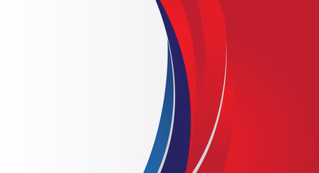Red and blue abstract corporate background with copy space, vector illustration.のイラスト素材