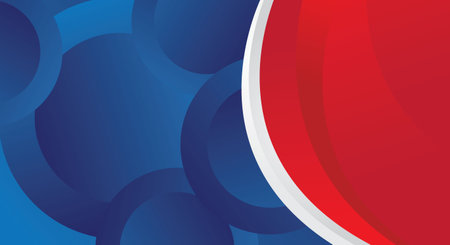 Abstract background with blue and red circles. Vector illustration for your designのイラスト素材