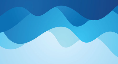 Abstract blue waves background, vector illustration eps10 with transparencyのイラスト素材
