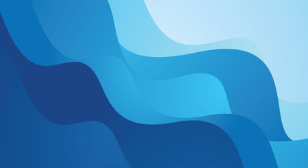 Abstract background with blue waves. Vector illustration. Can be used for wallpaper, web page background, web banners.のイラスト素材