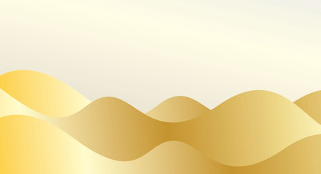abstract background with golden waves. vector illustration for your design.のイラスト素材