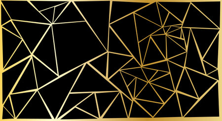 Polygonal gold and black background. Abstract vector illustration for your designのイラスト素材