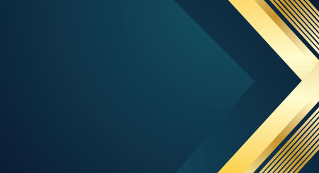 Abstract dark blue background with gold line. Graphic design element. Vector illustrationのイラスト素材