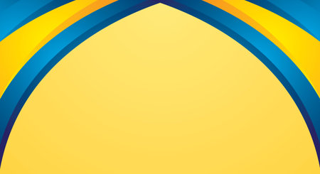 Blue and yellow abstract background with copy space for your text. Vector illustrationのイラスト素材