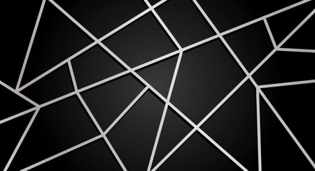 Black and white polygonal abstract background. Vector Illustration.のイラスト素材