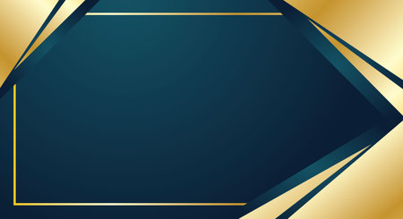 gold and blue luxury premium quality abstract background. vector graphic design illustrationのイラスト素材