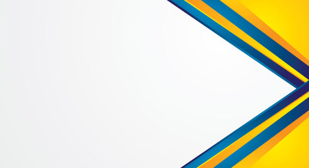 Abstract blue and yellow corporate background with copy space. Vector illustration.のイラスト素材