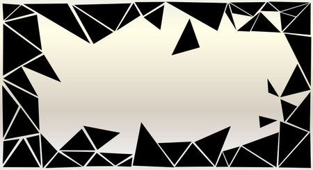 Abstract background with black and white triangles. Vector illustration for your design.のイラスト素材