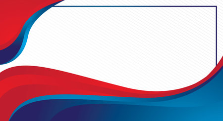 Blue and red abstract background with copy space for your text. Vector illustrationのイラスト素材