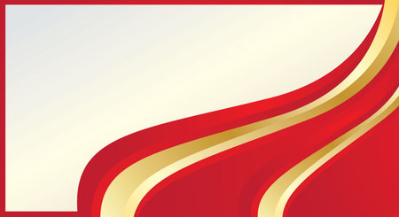 Abstract red and gold background with space for text. Vector illustration.のイラスト素材