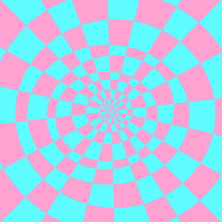 Abstract background with concentric circles in pink and blue colors. Vector illustrationのイラスト素材