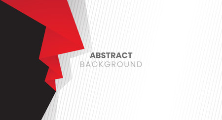 Abstract geometric background with red and black polygons. Vector illustration.のイラスト素材