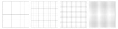 Grid paper. Abstract squared background with lines. Geometric pattern for school, wallpaper, textures, notebook. Lined blank on transparent backgroundのイラスト素材
