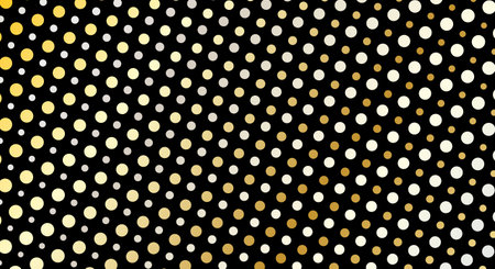 Abstract background with circles in yellow and black colors. Vector illustration.のイラスト素材