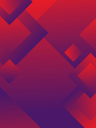 Abstract background with square shapes. Vector illustration. Red and blue colors.のイラスト素材