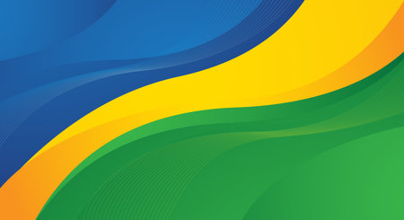 Abstract background with yellow, green and blue colors. Vector illustration.のイラスト素材