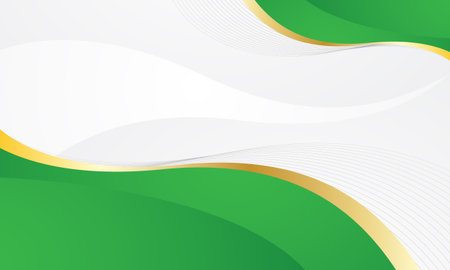 Abstract green and white wavy corporate background. Vector graphic design layoutのイラスト素材