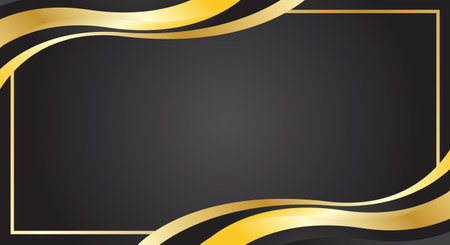 Black and gold abstract background with copy space. Vector illustration design.のイラスト素材