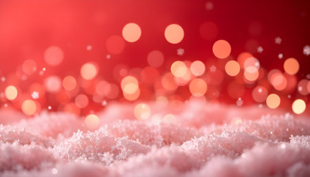 Christmas background with snowflakes and bokeh - 3D illustrationの素材