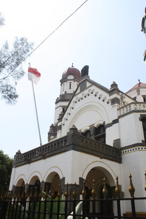 Lawang Sewu Landmark in Semarang, Central Java, Indonesiaのeditorial素材