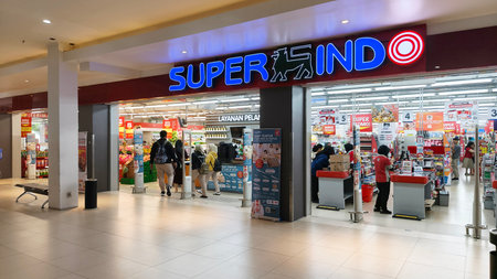 Supermarket is the largest shopping mall in Semarang City, Indonesia