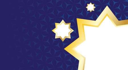 Vector illustration of a blue background with stars and space for text.のイラスト素材