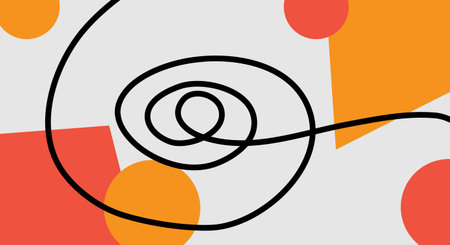 Abstract background with circles and lines. Vector illustration. Eps 10.