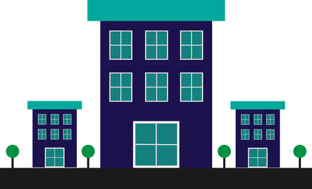 Simple building illustration.Image Vector, Vector Building Illustrationのイラスト素材