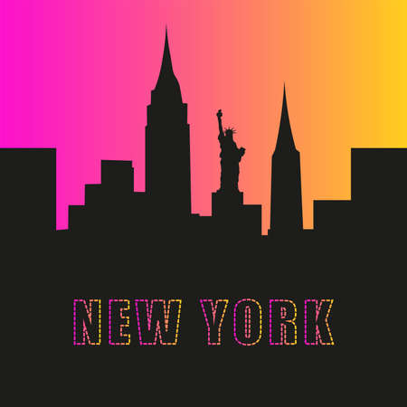 New York City Skyline Vector Illustrationのイラスト素材