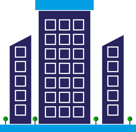 Futuristic Buildings Vector Illustrationのイラスト素材