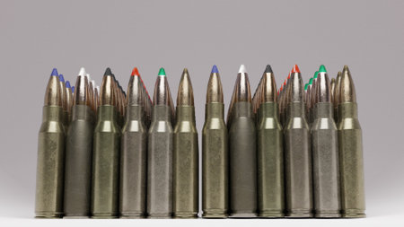 Bullets on a gray background. This file is cleaned and retouched.の写真素材