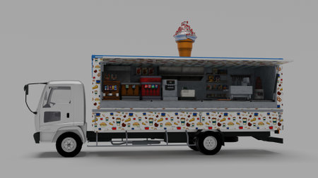 burger and food van 4k photosの写真素材