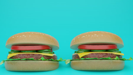 Burger or Hamburger 4k photos 2024.の写真素材