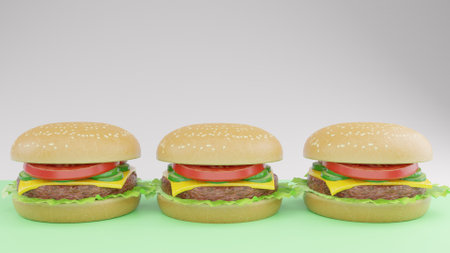 Burger or Hamburger 4k photos 2024.の写真素材