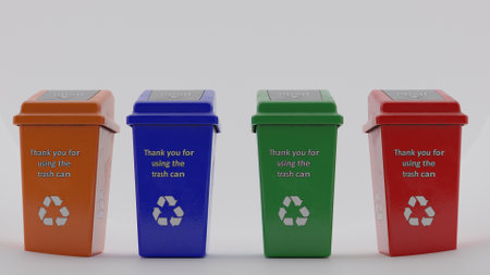 Recycling Bin Box with white background.