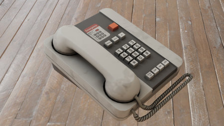 office telephone with different different backgroundの写真素材