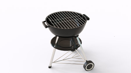 barbecue with white backgroundの写真素材