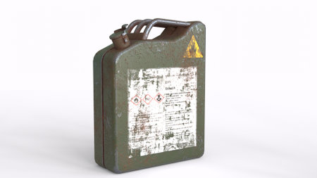 oil can with different angle view and white backgroundの写真素材