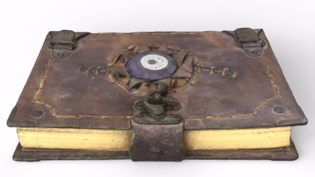 spell book with white background
